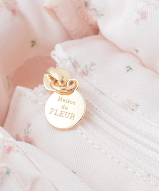 Maison de FLEUR ピンクマニアフラワープリントフリル2Wayトート Pink