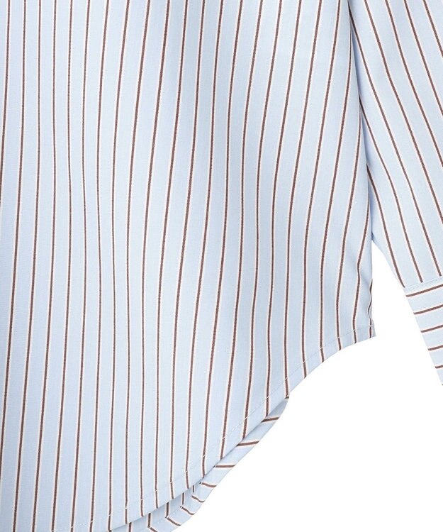 earth music&ecology スタンダードシャツ Stripe Blue