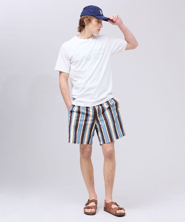 J.PRESS MEN 【NYUZELESS】エンブロイダリー モチーフTシャツ ホワイト系