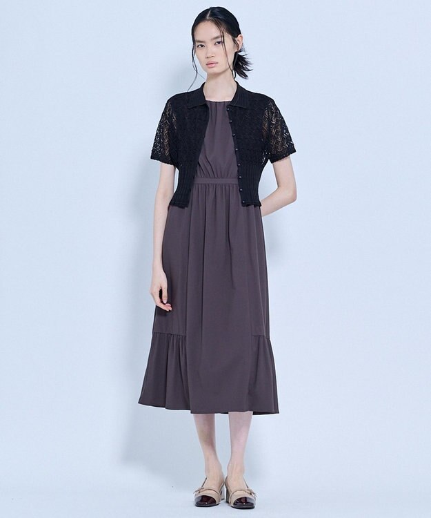 TOCCA 【星風まどかさん着用】SPIDER LACE KNIT レースニットカーディガン ブラック系