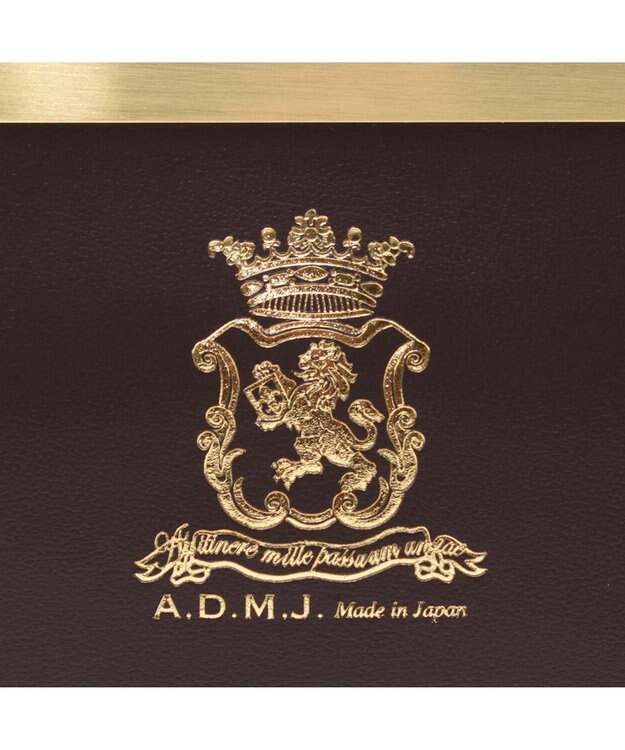 A.D.M.J. 【牛革】セブンティリリィ/ガマグチウォレット ブラウン