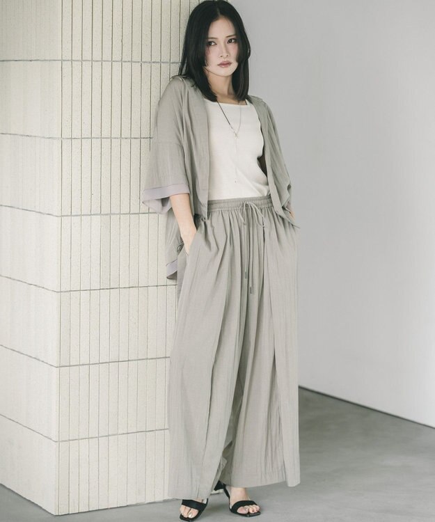 YECCA VECCA 【UVカット/遮熱/接触冷感】COOL袖シアージャケット Charcoal Gray