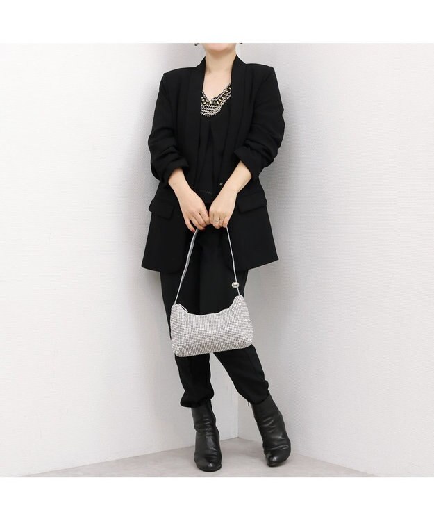 UNBILLION カシュカシュ cachecache / ワンハンドルメタリックビーズバッグ シルバー