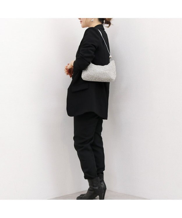 UNBILLION カシュカシュ cachecache / ワンハンドルメタリックビーズバッグ シルバー