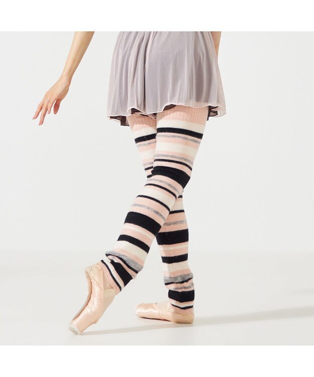 Chacott レッグウォーマー ヨーロピアンピンボーダー