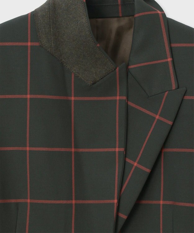Paul Smith ウィンドウペーン シングルジャケット カーキ