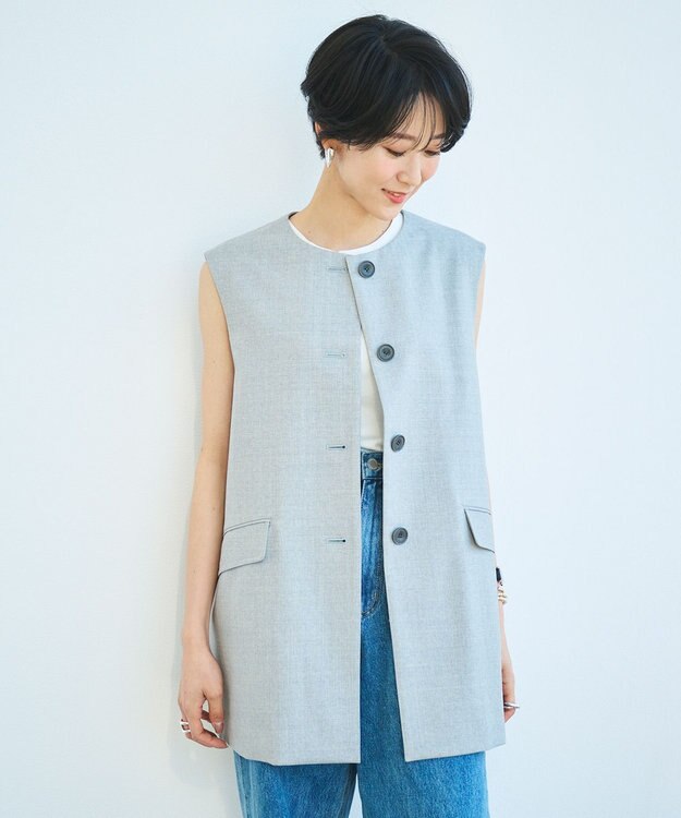 #Newans チュニックジレ グレー