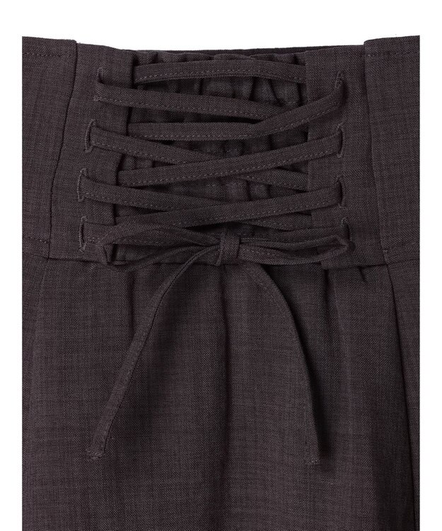 earth music&ecology バックレースアップスカート Dark Brown