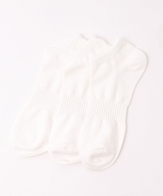 WEGO 3Pムジショートソックス ホワイト