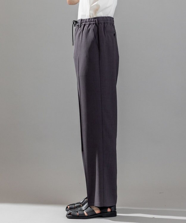 JOSEPH HOMME テクノボイルストレッチ ドロスト付きワイドストレートパンツ / HARRY CONVERTIBLE グレー系