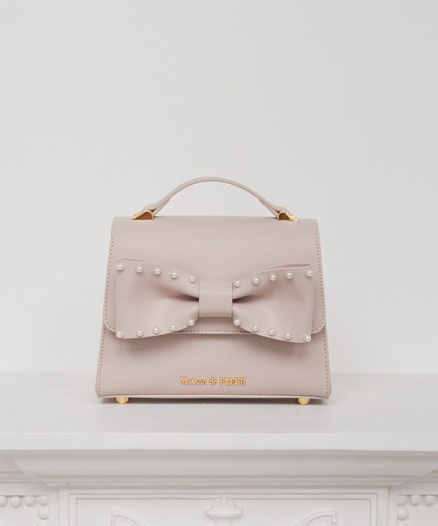 Maison de FLEUR パールリボンバッグ Pink