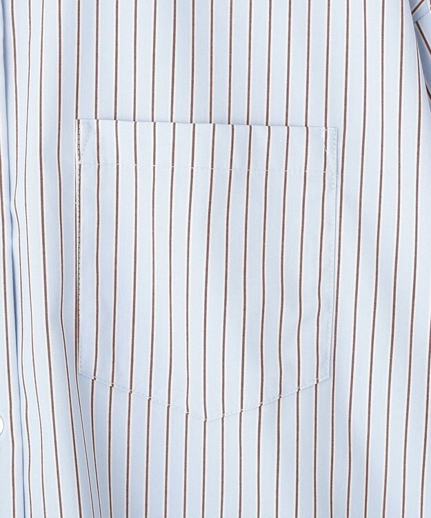 earth music&ecology スタンダードシャツ Stripe Blue