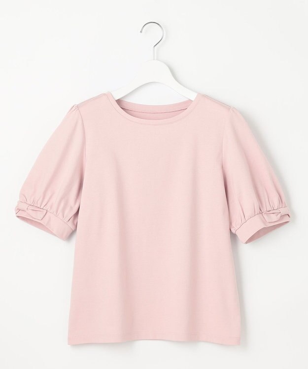 Feroux パフスリーブリボン Tシャツ ピンク系