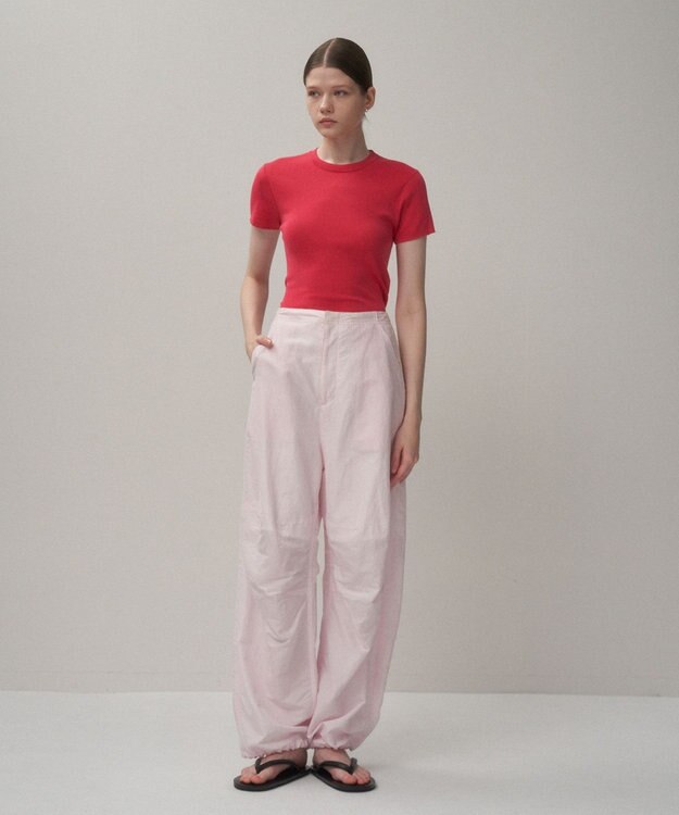 ATON SILK LINEN POPLIN | スノーパンツ PINK