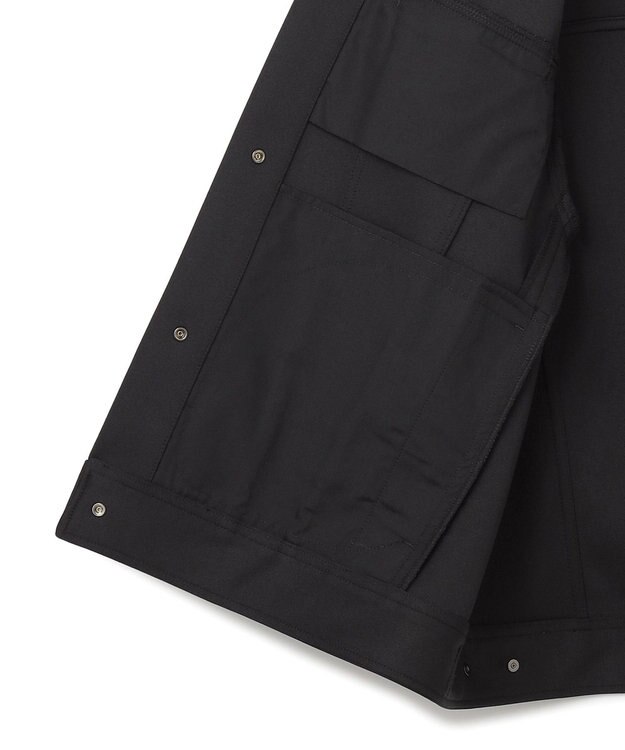 ICB 【洗える】 コンパクトダンボールニット ジャケット ブラック系