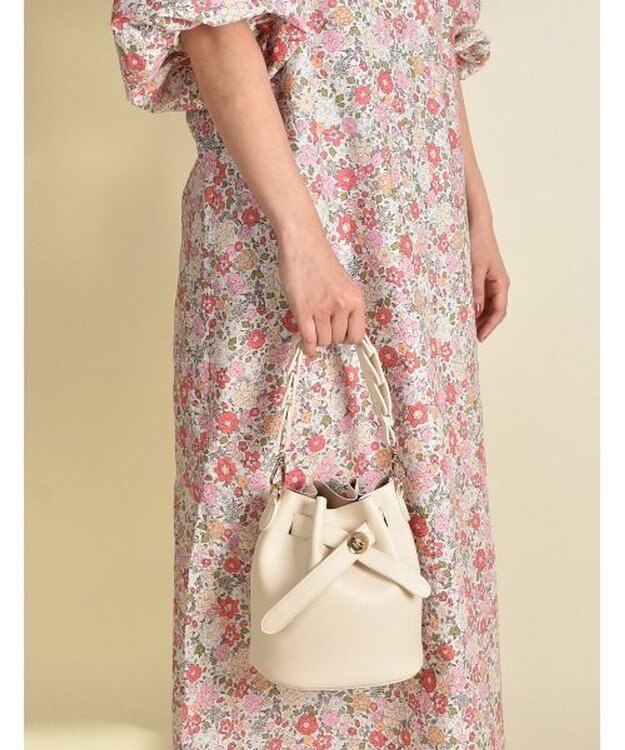 LA BAGAGERIE 【MONICA】編み込みハンドル2WAYバッグ アイボリー