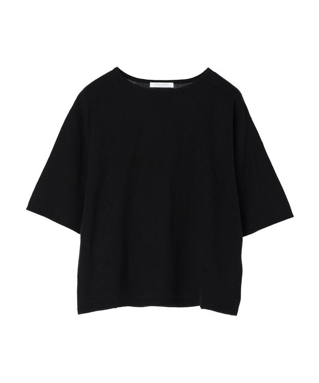 Green Parks 洗える　ニットＴシャツ Black