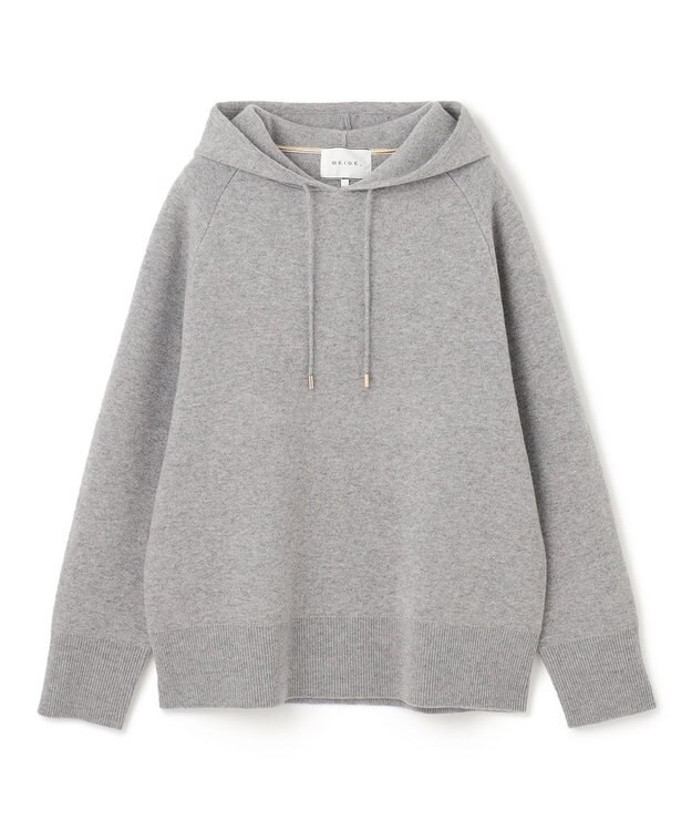 BEIGE， COURCETTE / ウールニットパーカー Md Gray