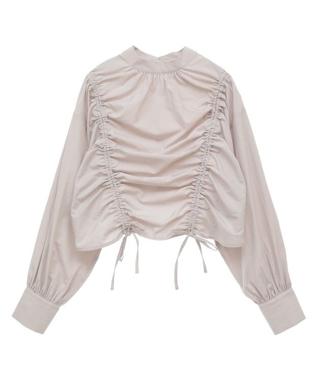 Green Parks ・ＡＮＤＳＥＡＲＣＨ　ドロストリボンブラウス Gray