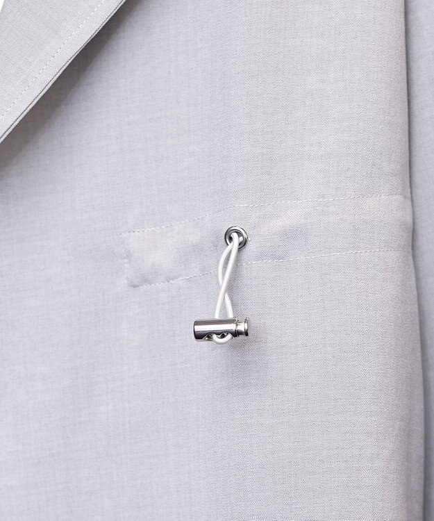 Tiaclasse 【洗える】パフスリーブ着流しコート グレー