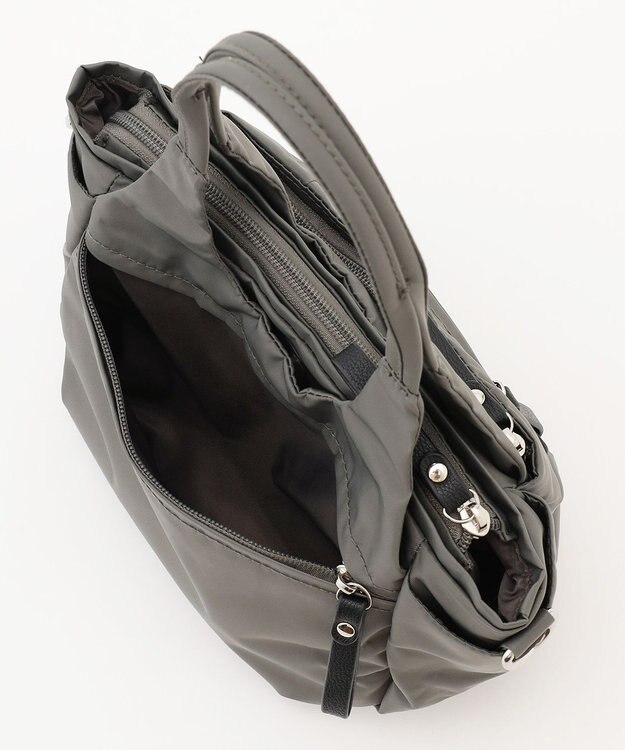 LA BAGAGERIE 【MONICA】ラウンド2WAYミニトートバッグ ダークグレー