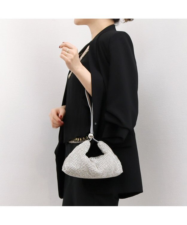 UNBILLION カシュカシュ cachecache / ワンハンドルメタリックビーズバッグ シルバー