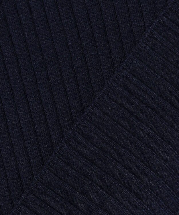 ANY SIS S CICA加工 襟デザイン ニット ネイビー