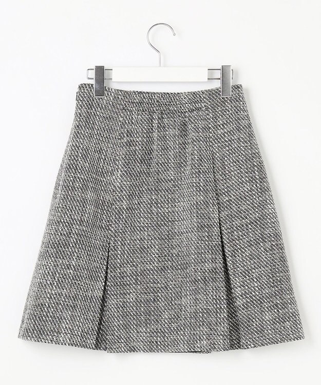 Feroux 【セットアップ対応】ツイードミニ スカート ブラック系2