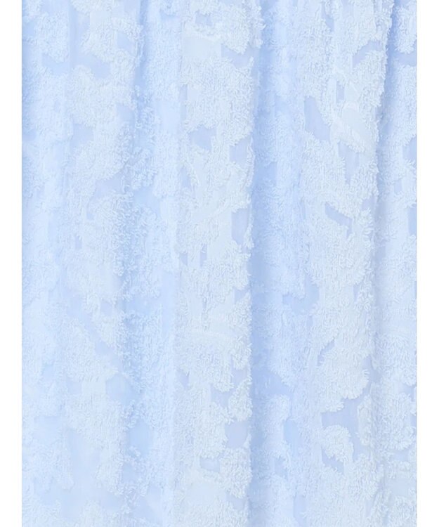 Te chichi 【宮本茉由着用】カットジャガードチュニックブラウス サックスブルー