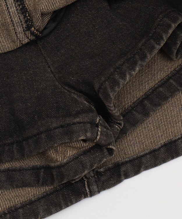 WEGO ハトメベルトカーゴデニムスカパン ブラック