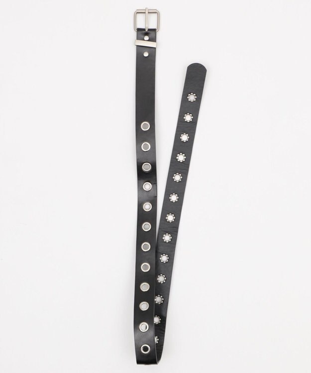 WEGO ハトメベルトカーゴデニムスカパン ブラック