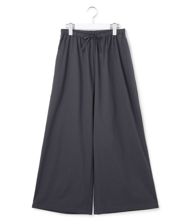 J.PRESS YORK STREET 【WOMEN】コットンイージー ワイドパンツ グレー系