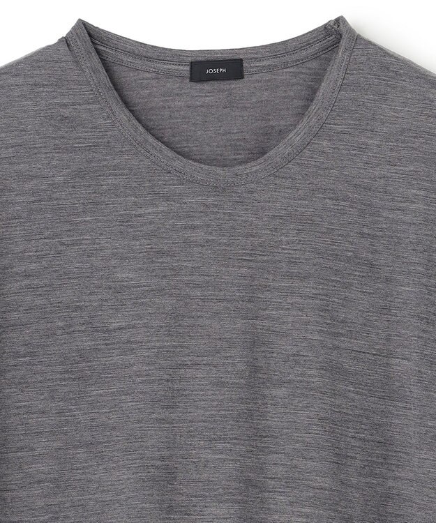 JOSEPH HOMME SUMMER WOOL JERSEY CREW NECK TEE ライトグレー系