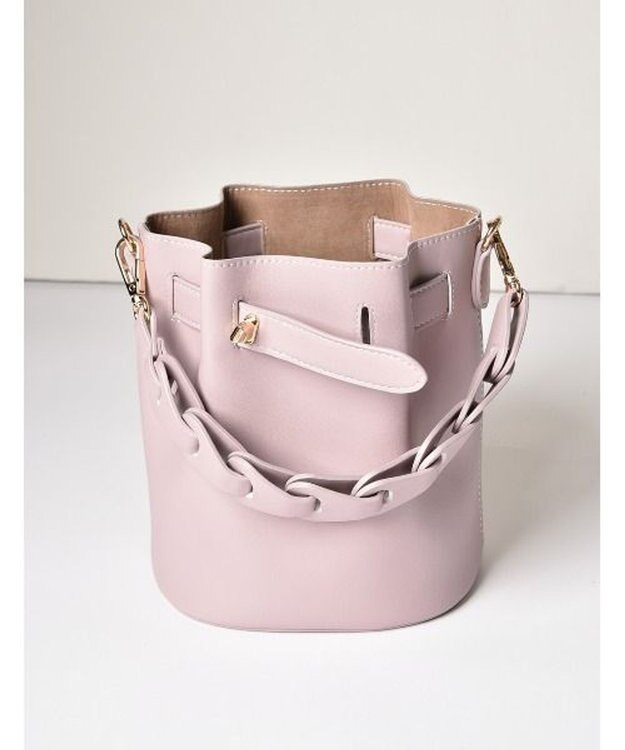 LA BAGAGERIE 【MONICA】編み込みハンドル2WAYバッグ ラベンダー