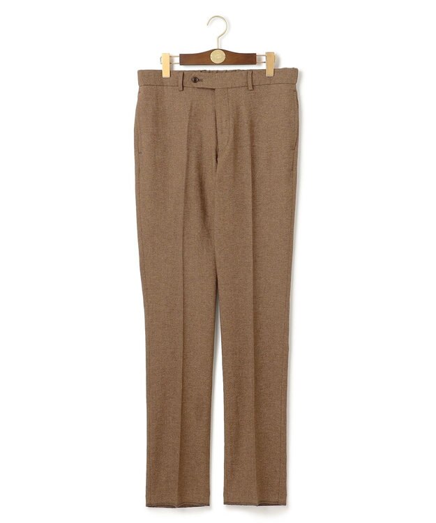 J.PRESS MEN 【ウォッシャブル可】コンフォートストレッチリネン スラックス ブラウン系