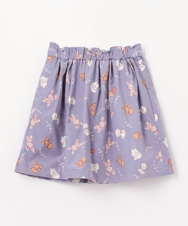 ANY KIDS アニマル 総柄 スカパン サックスブルー系