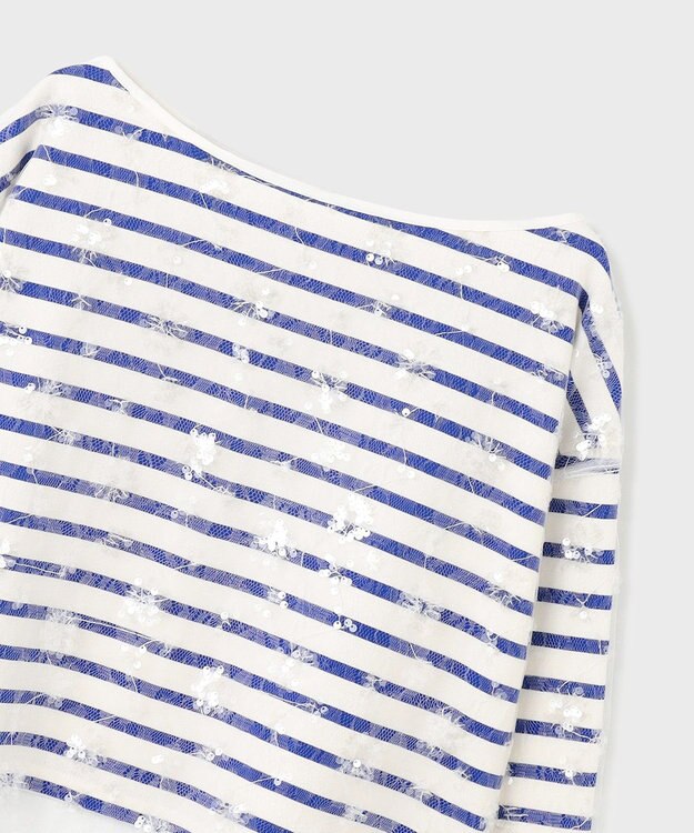 GRACE CONTINENTAL バスクボーダートップ ブルー