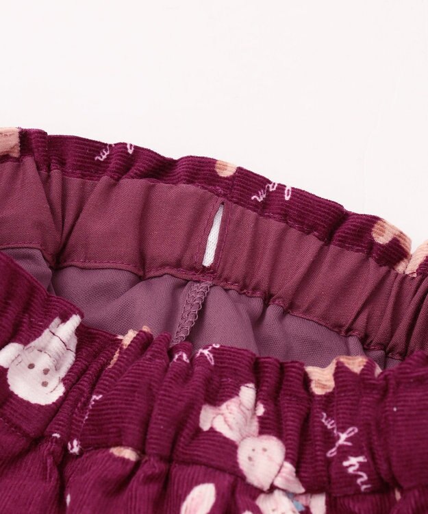 ANY KIDS アニマル 総柄 スカパン ボルドー系