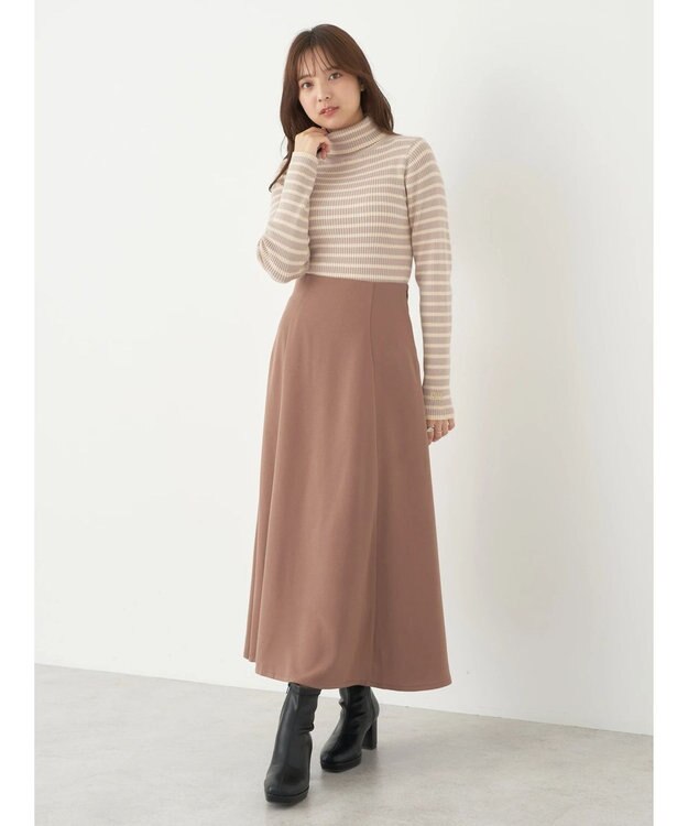 earth music&ecology バックレースアップスカート Mocha