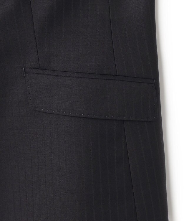 23区 【セットアップ対応】ファインネスウール 一つ釦 ジャケット ネイビーストライプ