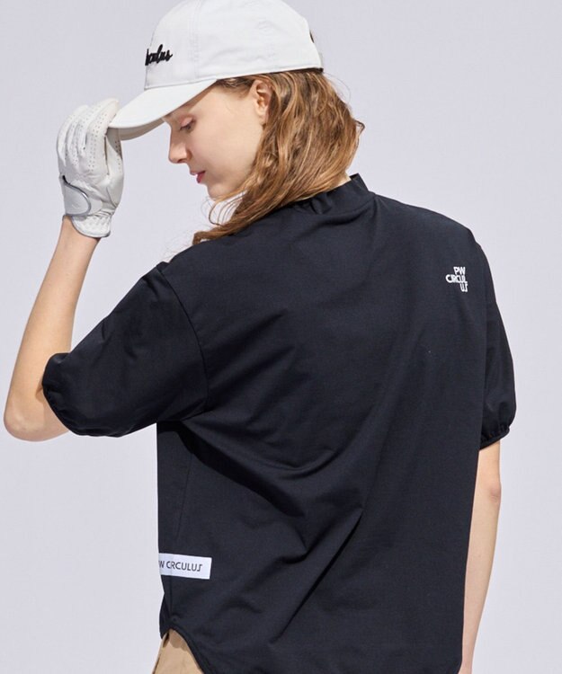 PW CIRCULUS 【WOMEN】パフスリーブモックT  2026年モデル ゴルフウェア レディース ブラック系