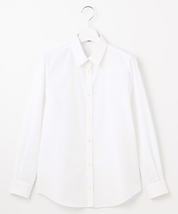 J.PRESS LADIES S 【リクルート対応】ホワイトブロード シャツカラーブラウス ホワイト系