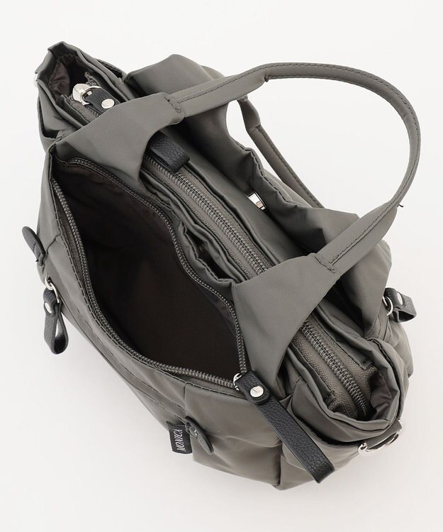 LA BAGAGERIE 【MONICA】ラウンド2WAYミニトートバッグ ダークグレー