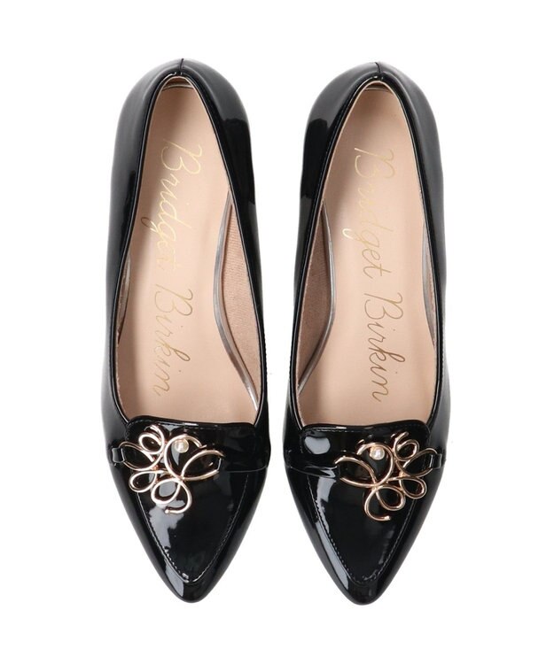 Bridget Birkin 【Bridget Birkin】ロゴパーツパンプス ブラックエナメル