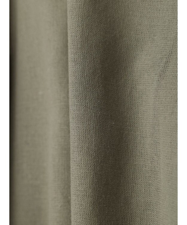 Green Parks 綿麻混ノーカラーブルゾン Light Khaki