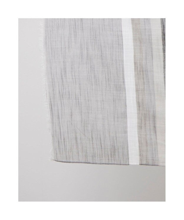 UNBILLION カシュネ cache nez / 綿混ボーダーストール ブラック