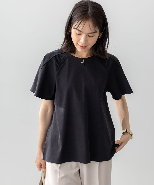 組曲 S 【WEB限定】スムースシルケット カットソー ブラック系