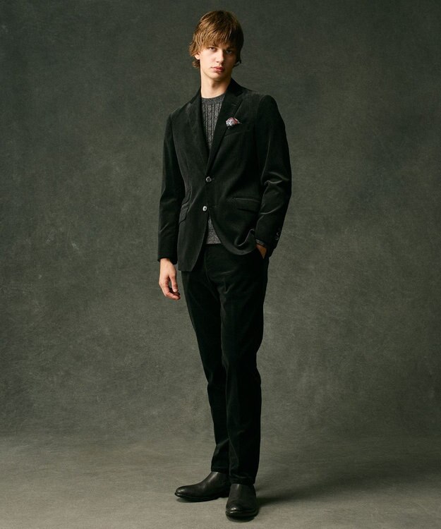 JOSEPH ABBOUD 【オリジナルオーガニックコットン使用/サスティナブル】JOE COTTONケーブル クルーネックセーター グレー系