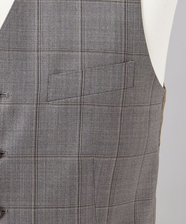 GOTAIRIKU 【DORMEUIL】AMADEUS365 3ピーススーツ （グレーチェック） ライトグレー系4