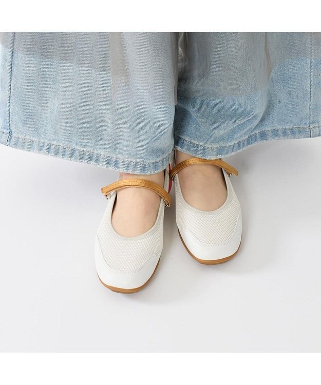 MODE ET JACOMO <MODE ET JACOMO>ストラップバレエスニーカー ホワイト